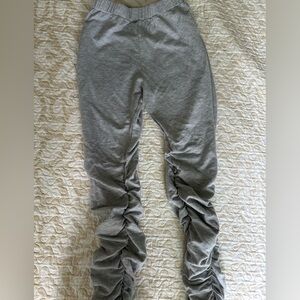 Gray Ruched Leggings